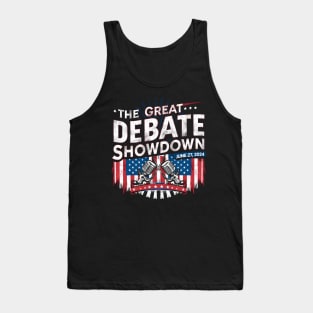 Trump Biden Debate June 27 Funny Presidential Election 2024 Tank Top